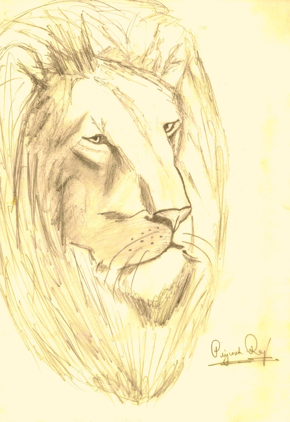 Original image from the 2011 archive post "The Lion.....on Pencil".